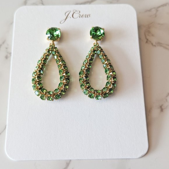 J.Crew Faceted Crystal Teardrop Earrings - Picture 3 of 5
